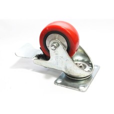 PU Polyurethane Trolley Wheels Heavy Duty (Red)